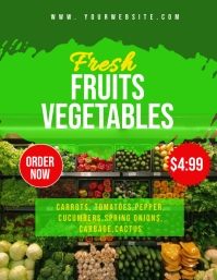 fruits and vegetables Flyer (US Letter) template