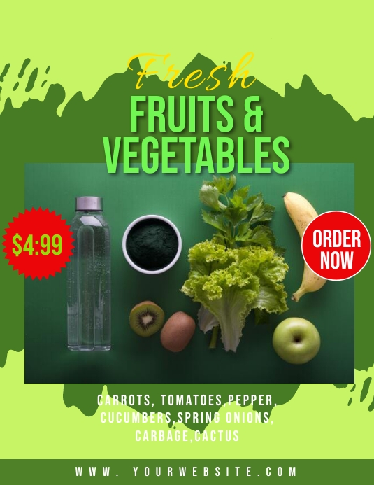 Copy of fruits and vegetables | PosterMyWall