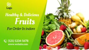 Fruits and vegetables social media post Fotografia de capa do canal do YouTube template