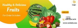 Fruits and vegetables social media post Facebook Cover Photo template