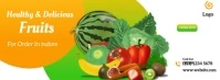 Fruits and vegetables social media post Couverture Facebook template