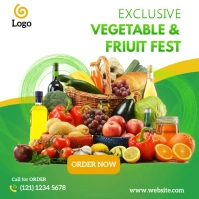 Fruits and vegetables social media post Square (1:1) template