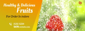 Fruits and vegetables social media post Facebook Cover Photo template