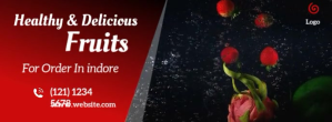 fruits and vegetables social media post Facebook Omslag Foto template