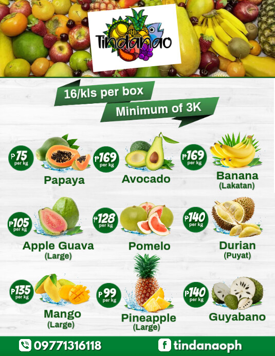 Fruits Templat | PosterMyWall