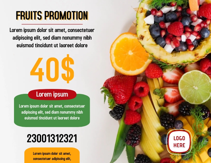 Fruits flyer Template PosterMyWall