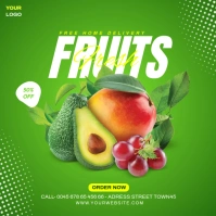 Fruits poster Square (1:1) template