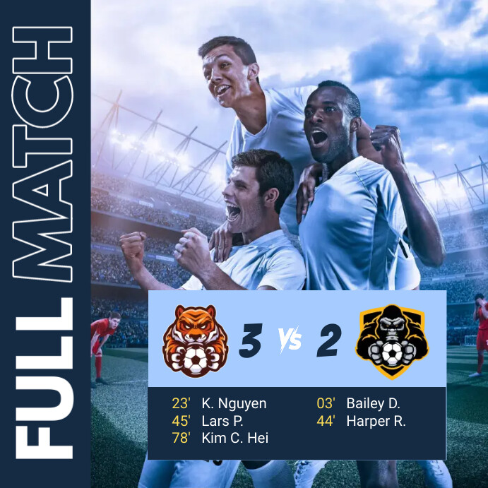 Full Match Template | PosterMyWall