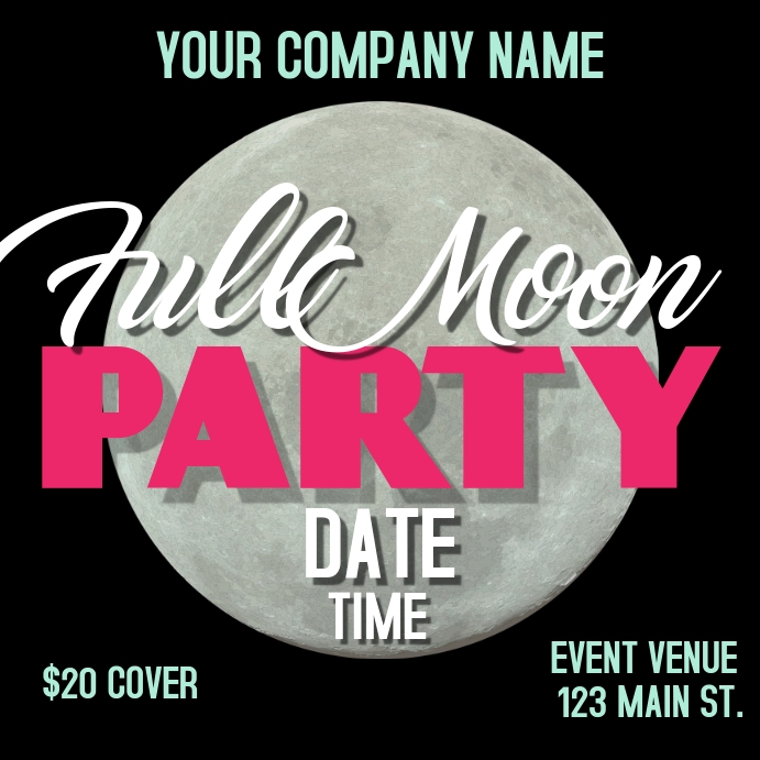 Full Moon Instagram Post template