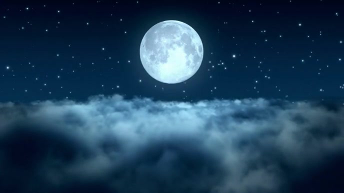 FULL MOON Zoom Background Video Meeting 演示(16:9) template