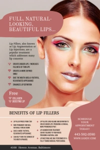 Full Natural Lips Lip Filler Poster Affiche template