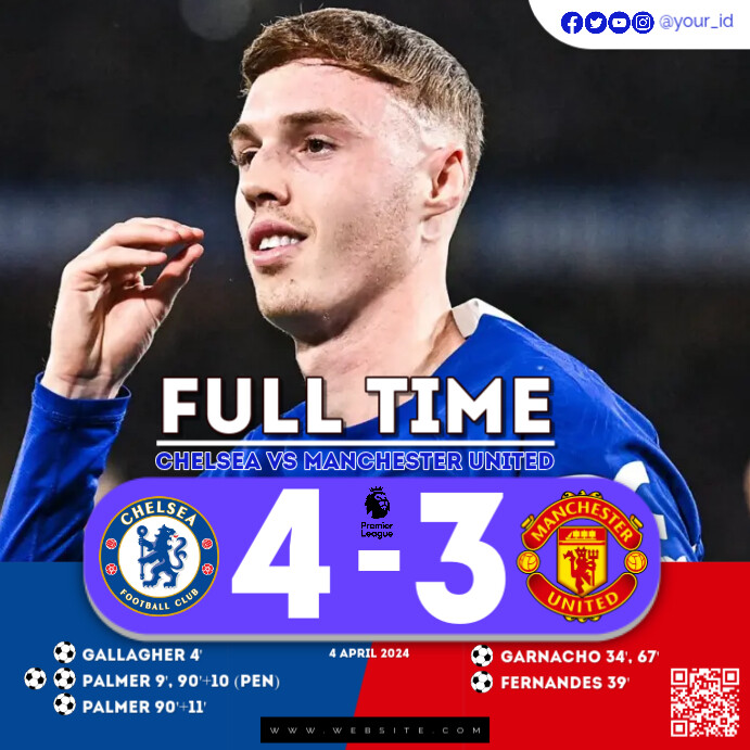 FULL TIME FINAL SCORE Template | PosterMyWall