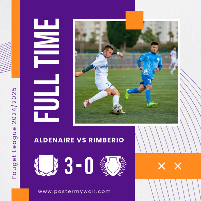 Full Time Match Graphics Plantilla de full time match | PosterMyWall