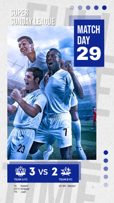 Full Time Match Soccer Template Instagram Story