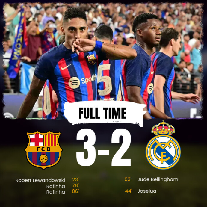 Full Time Match Graphics Plantilla de full time match template | PosterMyWall