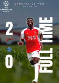 Full Time Result Ad A6 template