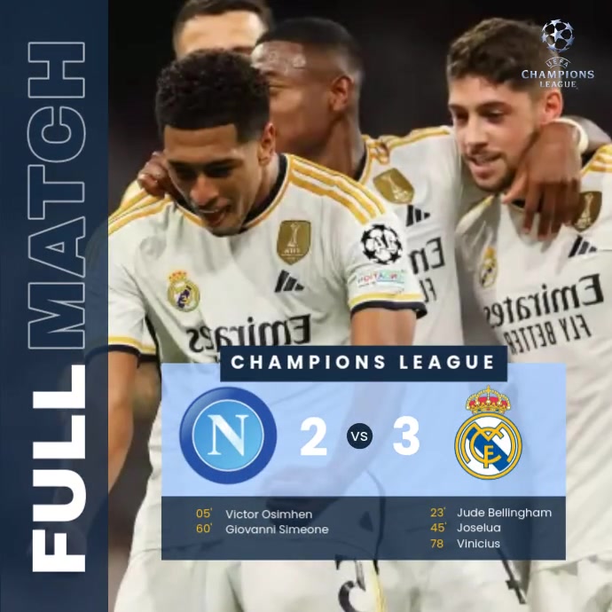 Full Time Match Graphics full time soccer match Template | PosterMyWall