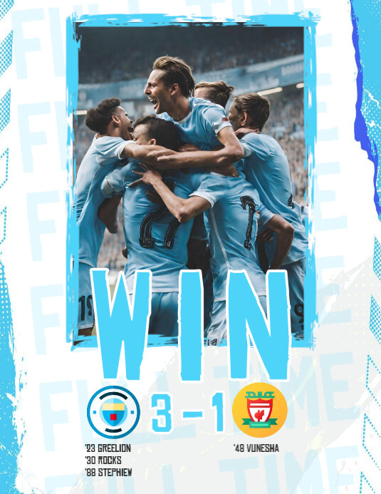 Full time winner design template Flyer (US Letter)