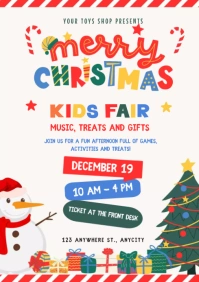 Fullcolor Christmas kids fair A4 template