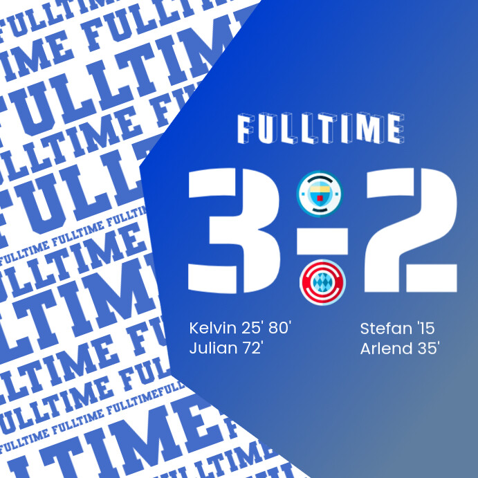 Fulltime Soccer Match ads Instagram Post template
