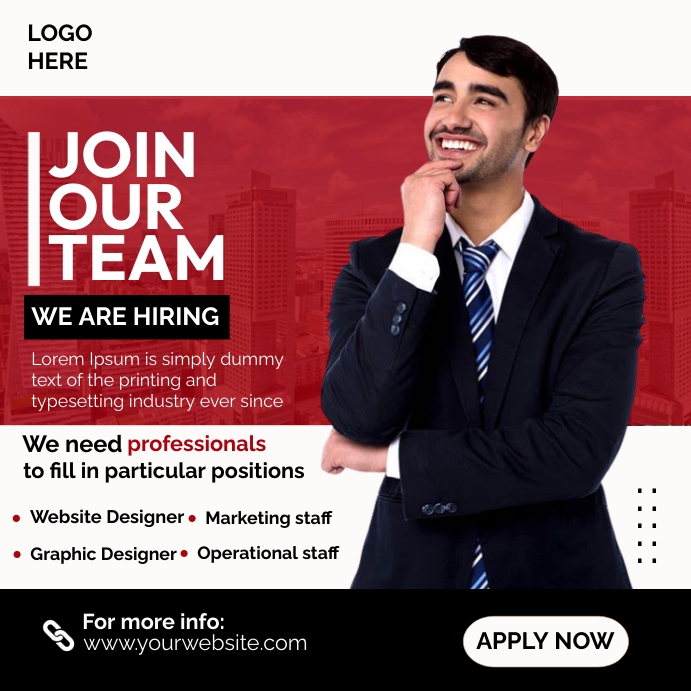 Encoder Hiring Editable Fully Editable Hiring Template | PosterMyWall
