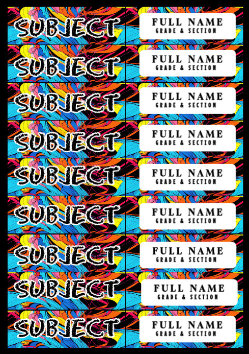 Copy of Fun & Functional School Labels Template A4 | PosterMyWall