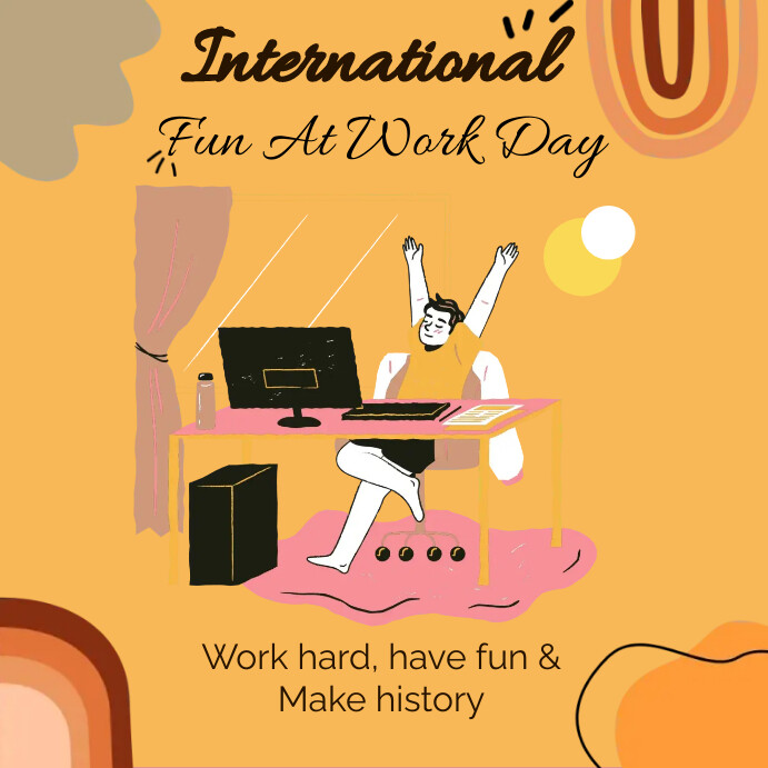 Fun at work day Instagram Post template