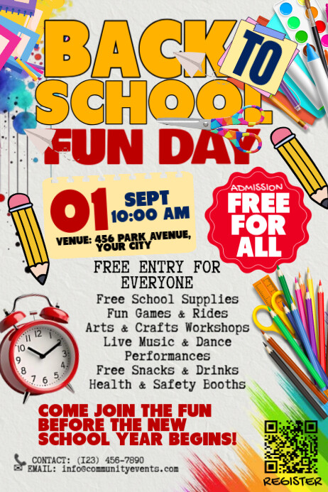 Fun Back to School Celebration Template | PosterMyWall