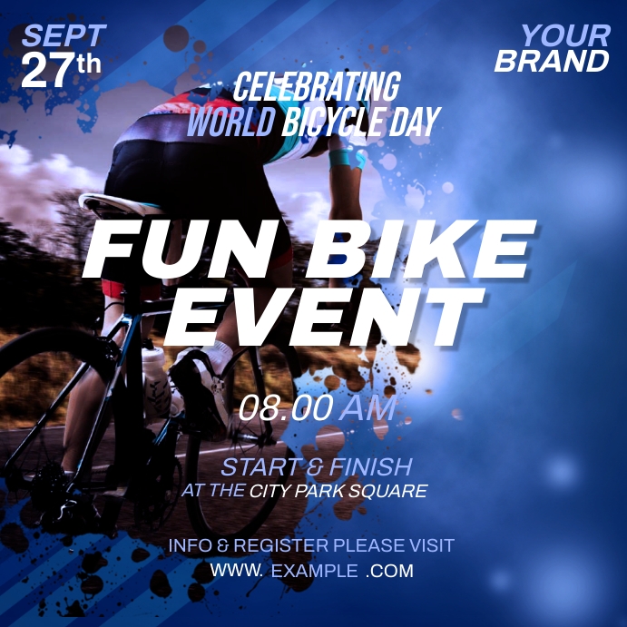 Bicycle Riding Ad Fun Bike Event Ads Template | PosterMyWall