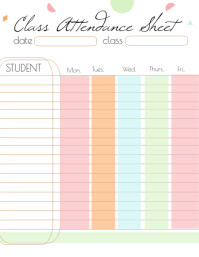 Attendance Printable Sheet Template PosterMyWall