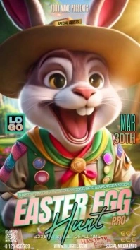 fun easter egg hunt video História do Instagram template