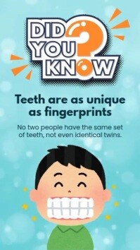 Fun Fact About Our Teeth Instagram Story template