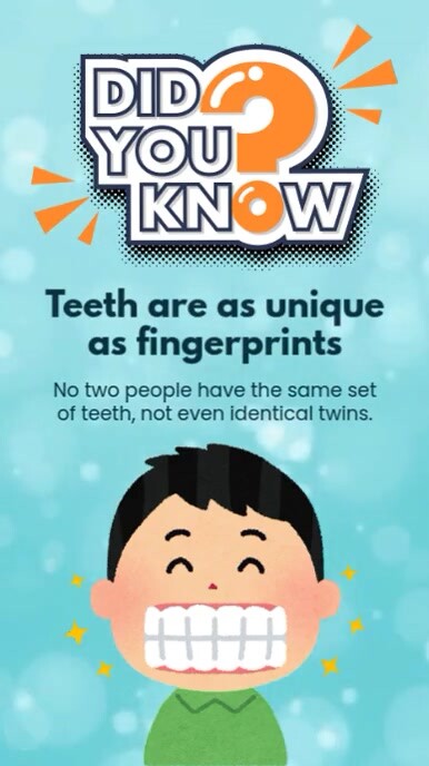 Fun Fact About Our Teeth Template | PosterMyWall