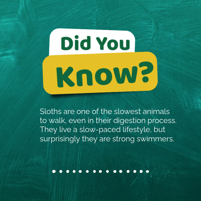 fun facts did you know interesting facts Template | PosterMyWall