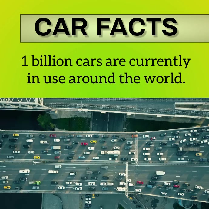 Fun Facts: 1 Billion Cars in the World Instagram Post template