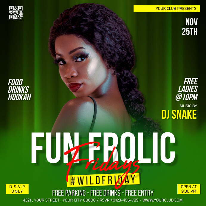 Fun Frolic Fridays Template PosterMyWall