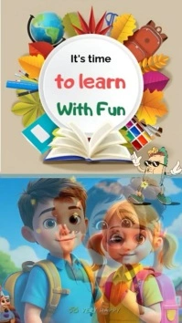 Fun Learning Video Template – Make Education Exciting for Kids Facebook Story