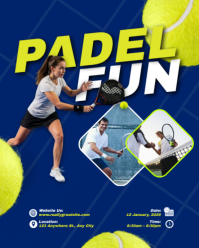 Blue Padel Event Instagram Portrait Template