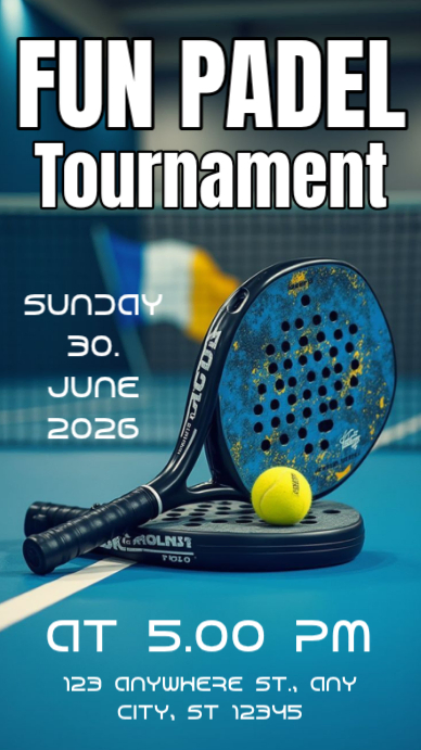 Plantilla de Fun Padel Tournament | PosterMyWall