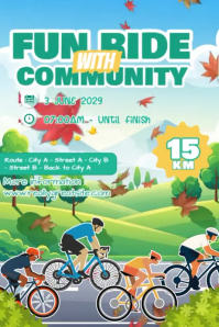 Fun Ride With Community Poster template