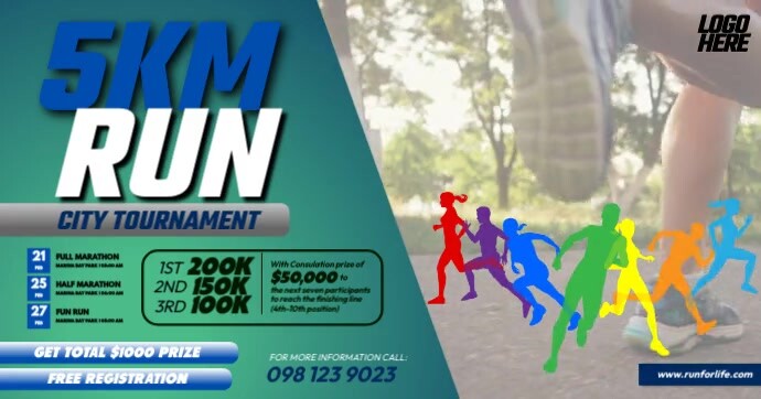 Fun Run Facebook Shared Image template