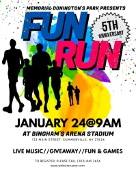 Fun Run Flyer Pamflet (Letter AS) template