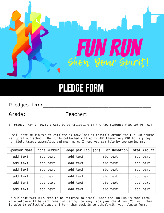 Fun Run Certificate Template
