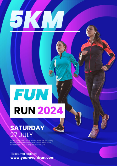 Fun Run Sport Poster Flyer Template | PosterMyWall