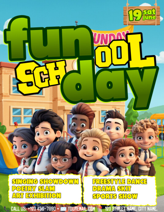 Fun School Day Activities Template | PosterMyWall