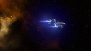 Fun sci fi science fiction zoom background Pantalla Digital (16:9) template