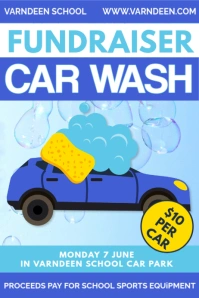 Fundraiser Car Wash Poster Plakat template