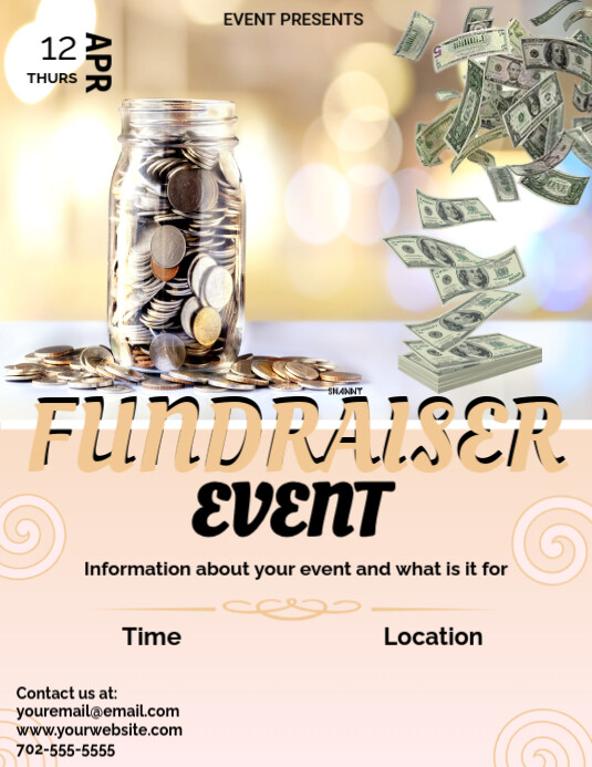 FUNDRAISER EVENT Flyer (US Letter) template