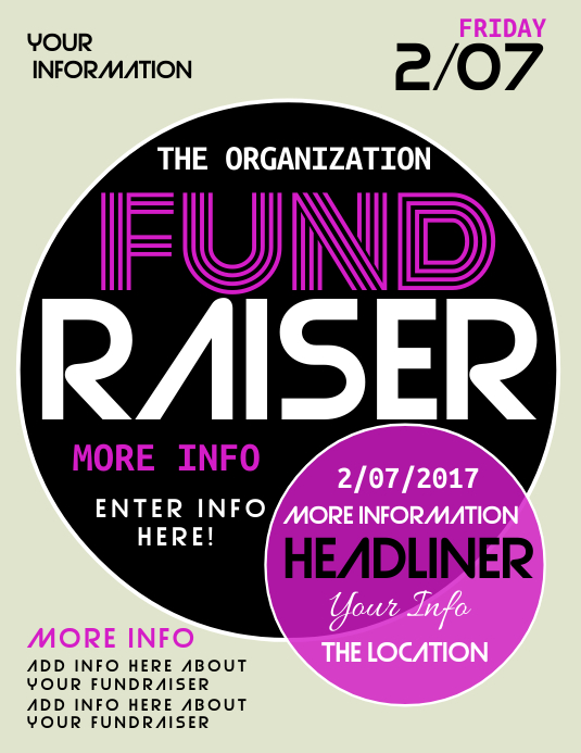 Fundraiser Example Header FUNDRAISER Template | PosterMyWall
