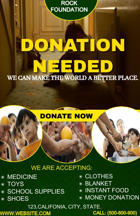 Sample Design Donation Fundraising and donation design template | PosterMyWall